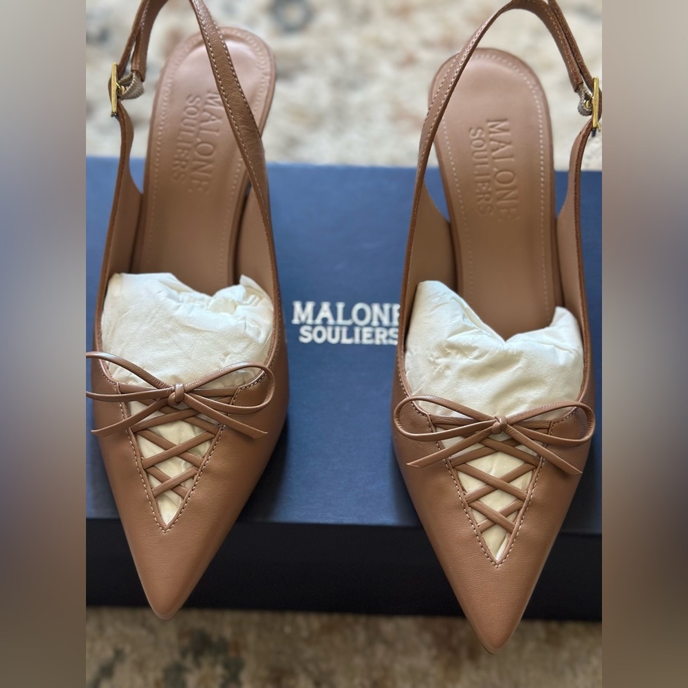 NIB Malone Souliers Trudie Slingback Pumps